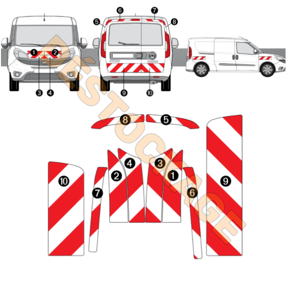 Kit de balisage Fiat Doblo Kit de balisage Fiat Doblo