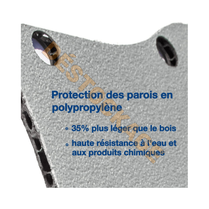 Habillage polypro & bois complet - Peugeot Boxer - détails protections parois