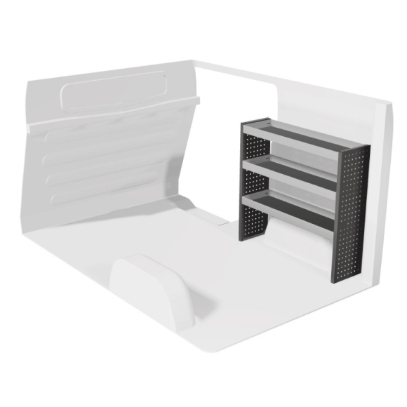 Aménagement pour Ford Custom 2023+ (droit) vue de face Aménagement pour Ford Custom 2023+ (droit) vue de face
