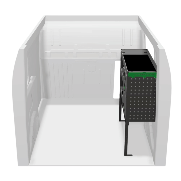 Ausbau für Ford Connect III 2024+ rechts mit Schubladen Seitenansicht
