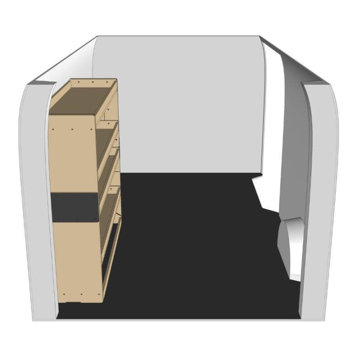 Rohholzregal links Seitenansicht Fiat Scudo 2022+