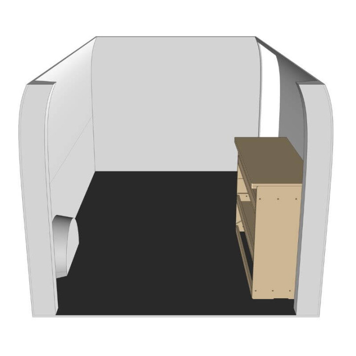 Rohholzregal rechts Seitenansicht Nissan NV300 2016-2021