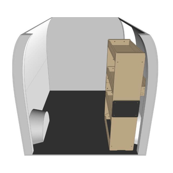 Rohholzregal rechts Seitenansicht Nissan NV250 2019-2021