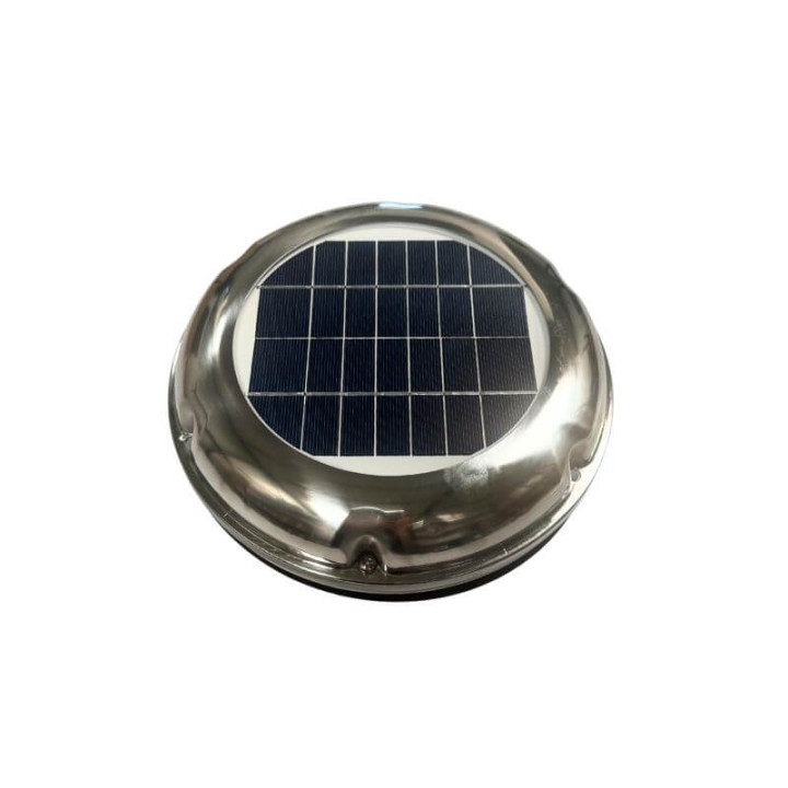 Solarbelüfter in Edelstahloptik