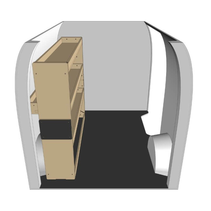 Linkes Rohholzregal Seitenansicht Opel Combo Cargo 2018+