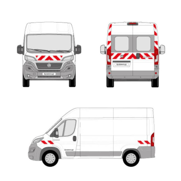 Markierungskit - Fiat Ducato H2/H3 Flügeltüren. Vorgeschnittene, aufklebbare Streifen Markierungskit - Fiat Ducato H2/H3 Flügeltüren. Vorgeschnittene, aufklebbare Streifen