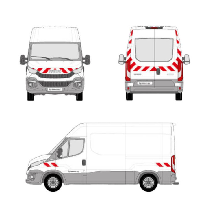 Markierungsset - IVECO Daily. Vorgeschnittene Klebestreifen zum Aufkleben