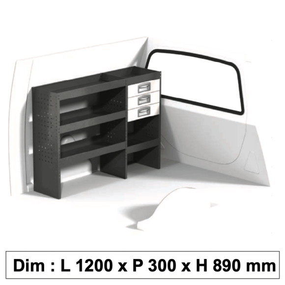 Aménagement métallique ECO4 pour véhicule utilitaire Aménagement métallique ECO4 pour véhicule utilitaire