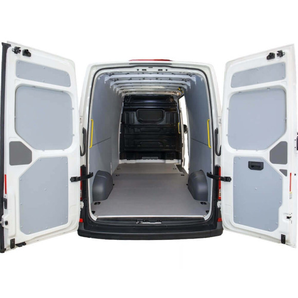 Habillage bois complet pour Volkswagen Crafter 2017 avec plancher gris Habillage bois complet pour Volkswagen Crafter 2017 avec plancher gris