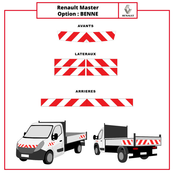 Kit de balisage Benne Renault Master Kit de balisage Benne Renault Master