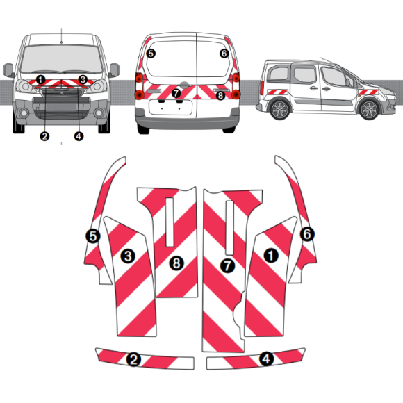 Kit de balisage Peugeot Partner