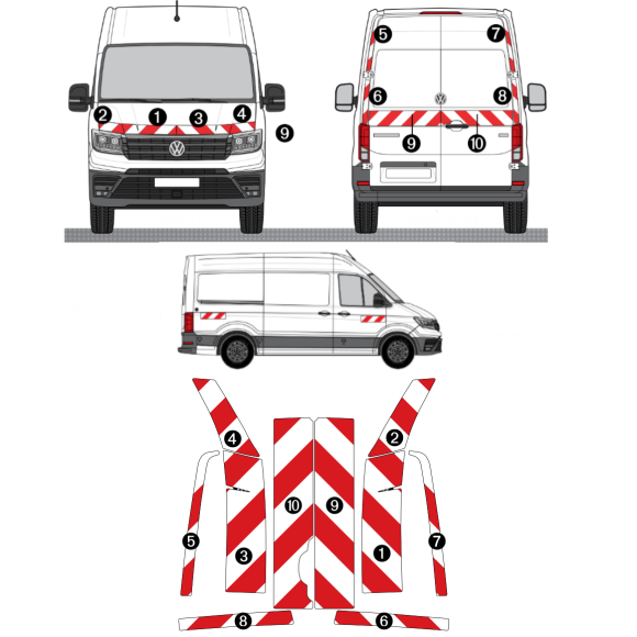 Kit de balisage Volkswagen Crafter Kit de balisage Volkswagen Crafter