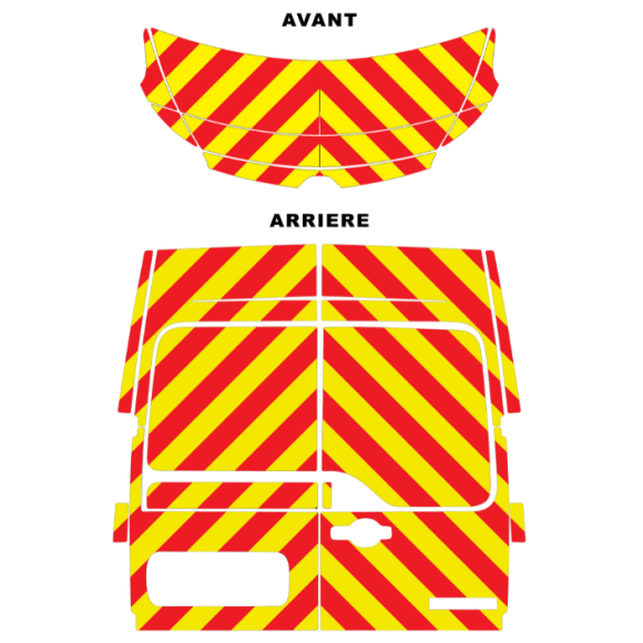 Kit de balisage Jaune/Rouge pour Renault Master 9 Kit de balisage Jaune/Rouge pour Renault Master 9