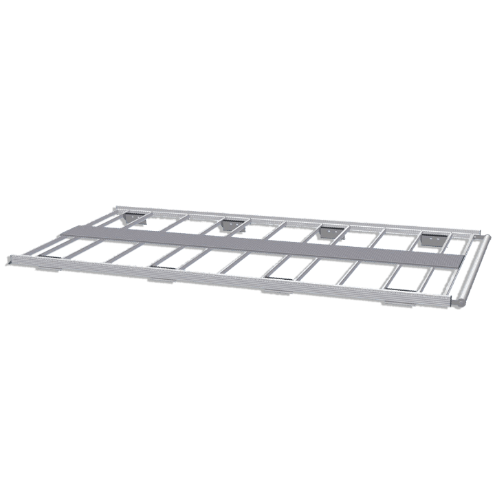 Galerie aluminium pour Nissan NV200. Galerie plate idéale pour parkings