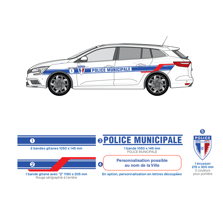 Markierungsset Stadtpolizei Leichtfahrzeuge