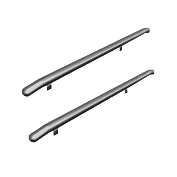 Barres latérales de protection pour Fiat Doblo en inox brossé. Barres latérales de protection pour Fiat Doblo en inox brossé.