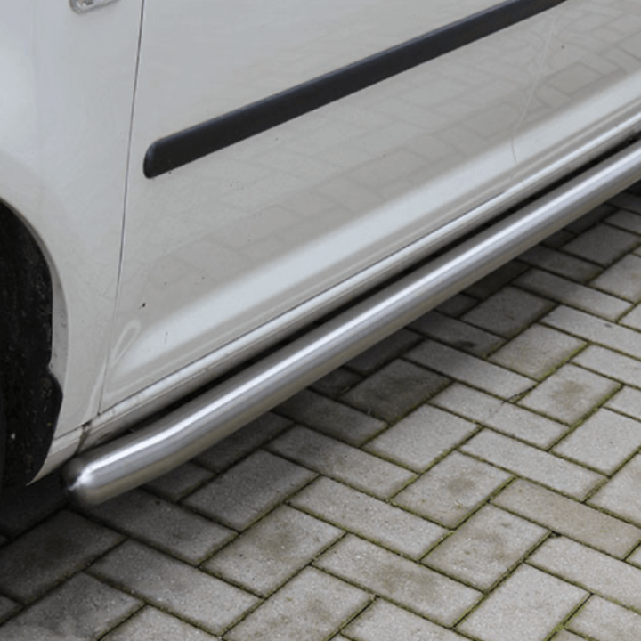Barres latérales de protection pour Renault Kangoo en inox brossé.