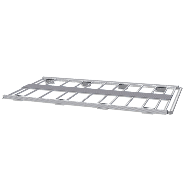 Galerie aluminium pour Peugeot Boxer. Galerie plate idéale pour parkings